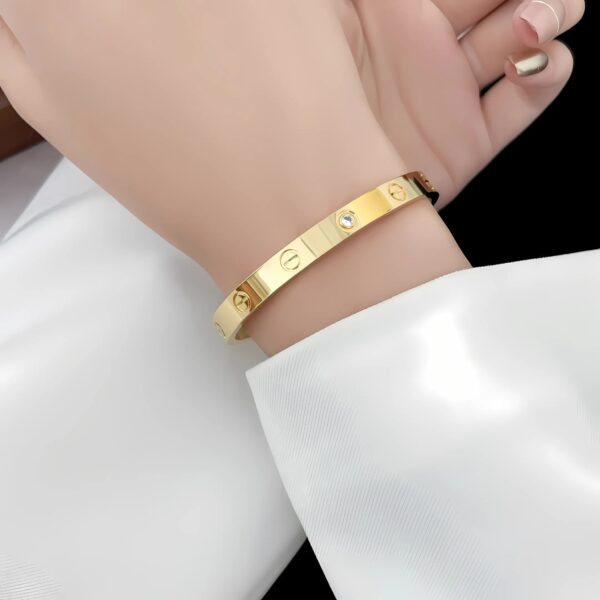 Cartier LOVE Bracelet Classic Model with 4 Diamonds - Original Quality - Image 5