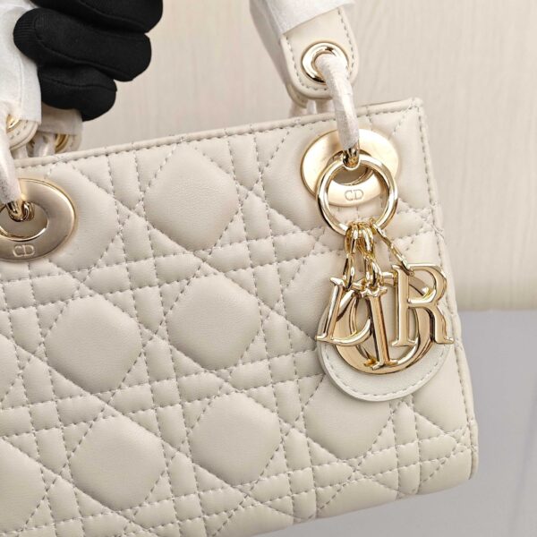 Mini Lady Dior Bag Latte Cannage Lambskin - Original Quality - Image 4