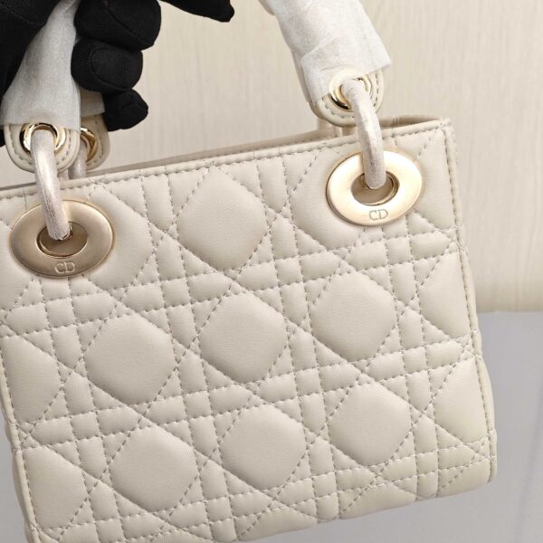 Mini Lady Dior Bag Latte Cannage Lambskin - Original Quality - Image 5