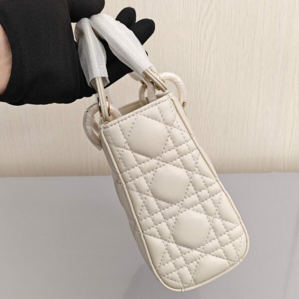 Mini Lady Dior Bag Latte Cannage Lambskin - Original Quality - Image 7