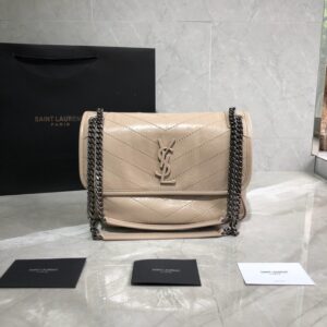 Saint Laurent Niki Medium Shoulder Bag Beige - Original Quality