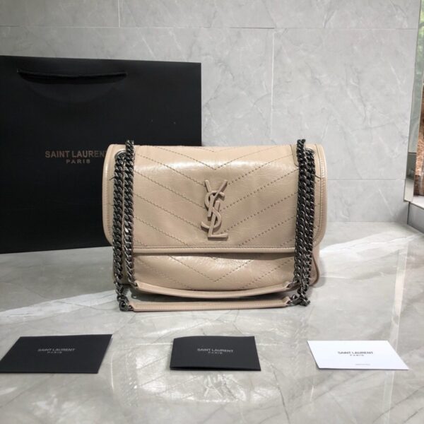 Saint Laurent Niki Medium Shoulder Bag Beige - Original Quality