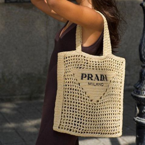 Prada Raffia Tote