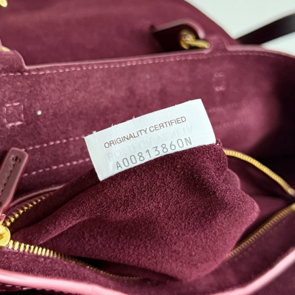 BV Ciao Ciao Medium Top Handle Bag Burgundy - Original Quality - Image 8