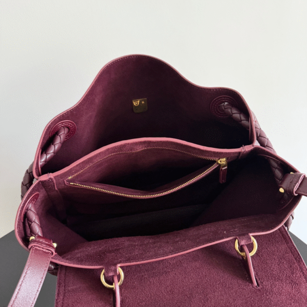BV Ciao Ciao Medium Top Handle Bag Burgundy - Original Quality - Image 9