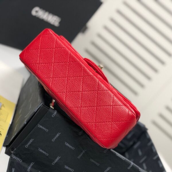 Chanel Mini Flap Caviar with Gold Hardware Red - Original Quality - Image 6
