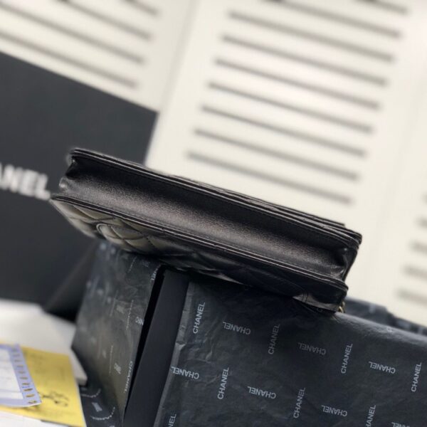 Chanel Wallet on Chain Black Lambskin in Gold - Original Quality - Image 5