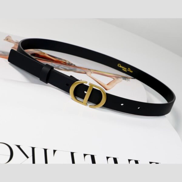 Christian Dior 30 Montaigne Belt 35mm Black Calfskin - Original Quality - Image 2