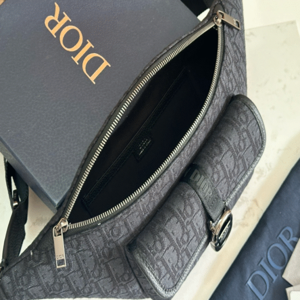 Dior 8 Belt Bag Black Dior Oblique Jacquard - Original Quality - Image 9