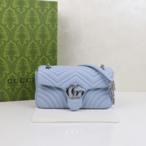 GG Marmont Medium Shoulder Bag Light Blue - Original Quality