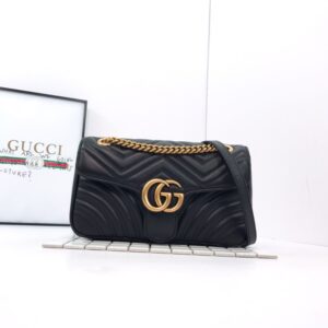 Gucci GG Marmont Small Shoulder Bag Black - Original Quality