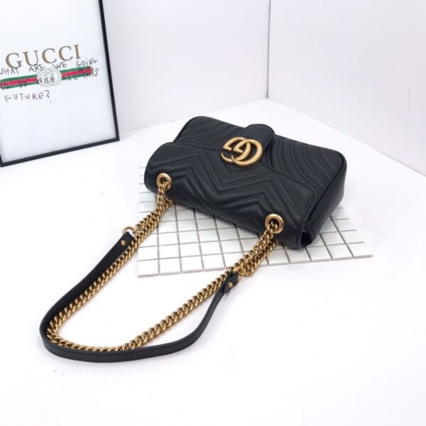 Gucci GG Marmont Small Shoulder Bag Black - Original Quality - Image 4