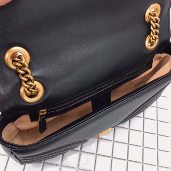 Gucci GG Marmont Small Shoulder Bag Black - Original Quality - Image 7