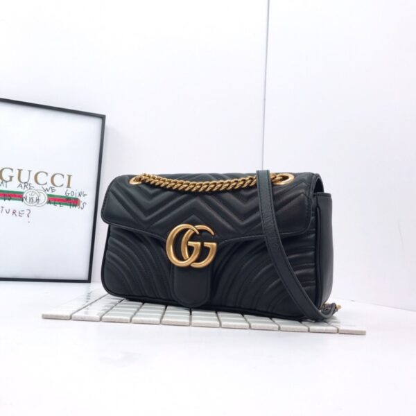 Gucci GG Marmont Small Shoulder Bag Black - Original Quality - Image 8