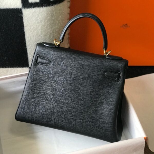 Hermes Kelly 25 Noir Togo with Gold Hardware - Original Quality - Image 3