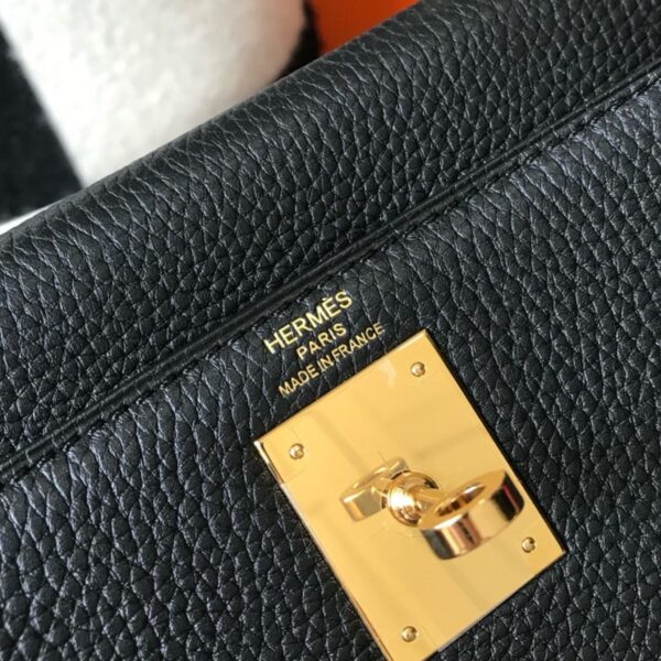 Hermes Kelly 25 Noir Togo with Gold Hardware - Original Quality - Image 7