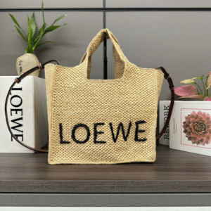 Loewe Font Tote in Raffia - Original Quality