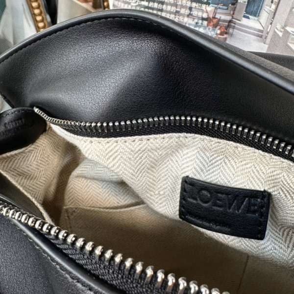 Loewe Small Puzzle Edge Bag Black Calfskin - Original Quality - Image 8