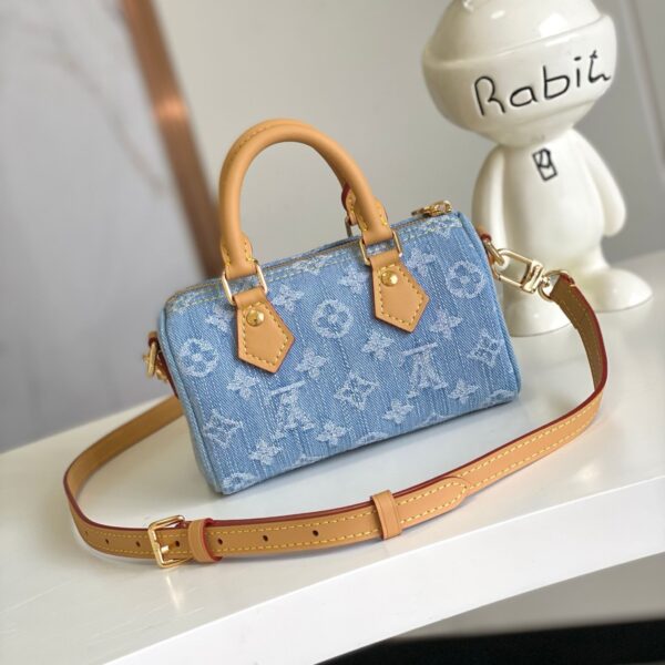 LV Nano Speedy Sky Denim Blue - Original Quality - Image 2