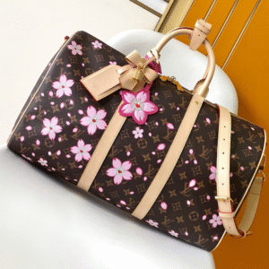 LV x TM Keepall Bandoulière 45 Sakura Bloom Edition - Original Quality