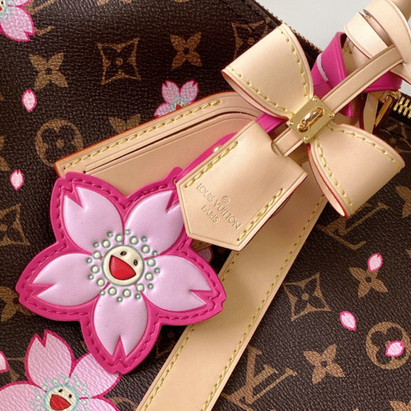 LV x TM Keepall Bandoulière 45 Sakura Bloom Edition - Original Quality - Image 4