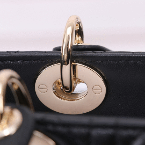 Small Lady Dior Bag Black Cannage Lambskin - Original Quality - Image 8