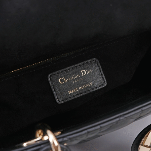 Small Lady Dior Bag Black Cannage Lambskin - Original Quality - Image 9