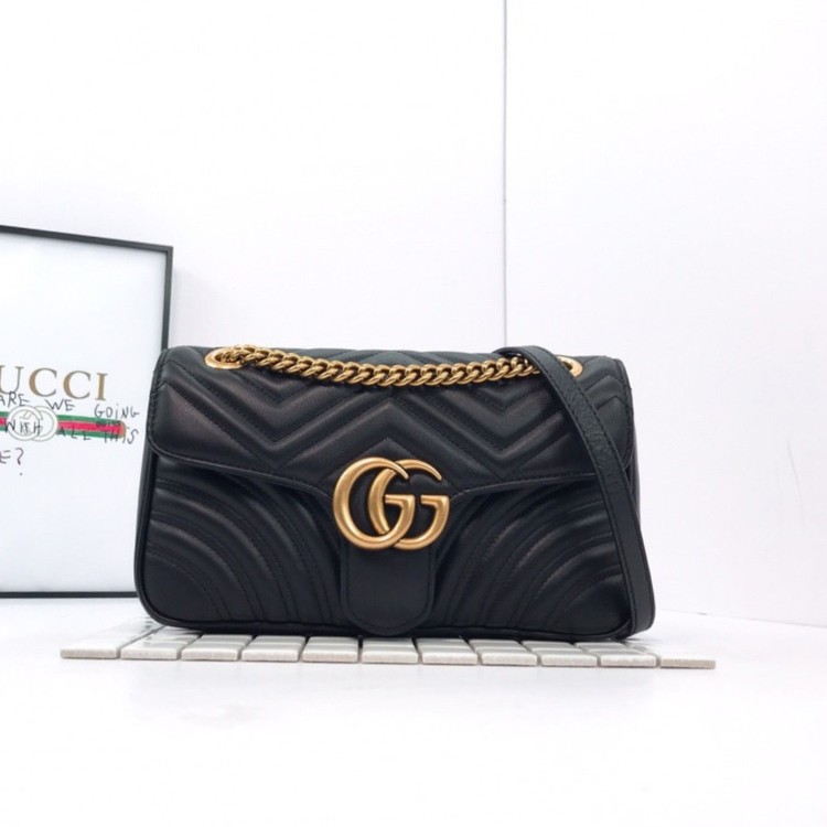 17. Gucci GG Marmont Small Shoulder Bag – Black