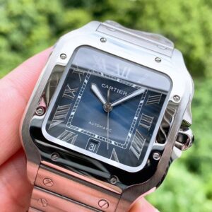 Cartier Santos De Cartier Watch Large Blue Dial