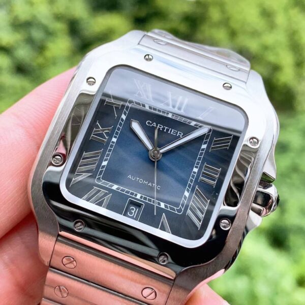 Cartier Santos De Cartier Watch Large Blue Dial