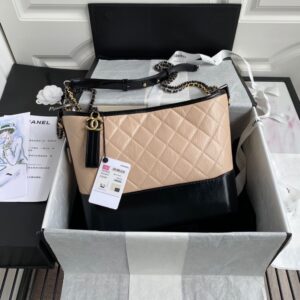 Chanel Gabrielle Hobo Bag Large Beige & Black - Original Quality