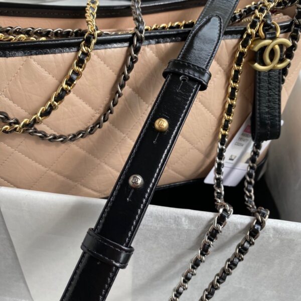 Chanel Gabrielle Hobo Bag Large Beige & Black - Original Quality - Image 5