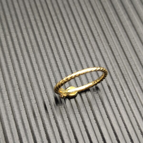 David Yurman Petite X Ring Gold with Diamonds 2.2mm - Original Quality - Image 3