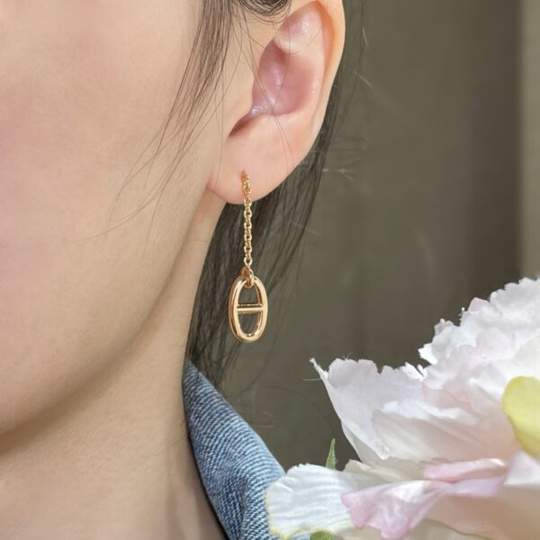 Hermes Rose Gold Farandole Drop Earrings - Original Quality