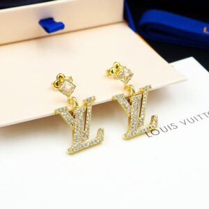 Louis Vuitton Lady LV Earrings Gold - Original Quality