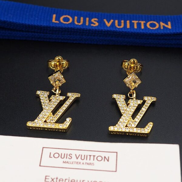 Louis Vuitton Lady LV Earrings Gold - Original Quality - Image 5