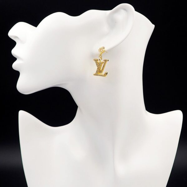 Louis Vuitton Lady LV Earrings Gold - Original Quality - Image 6