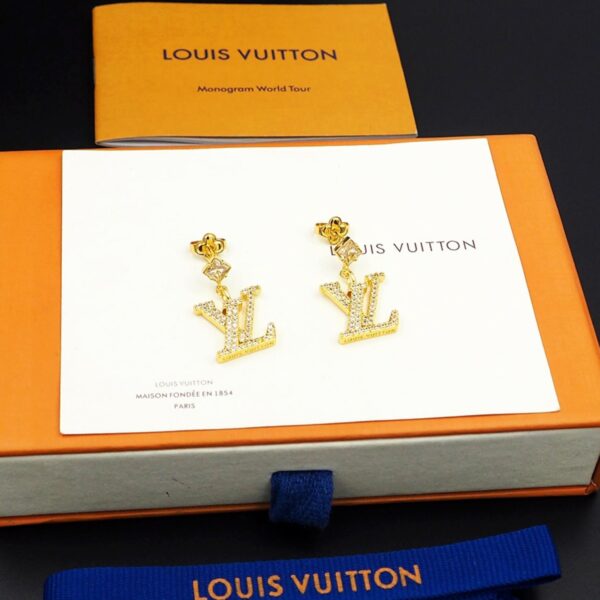 Louis Vuitton Lady LV Earrings Gold - Original Quality - Image 2