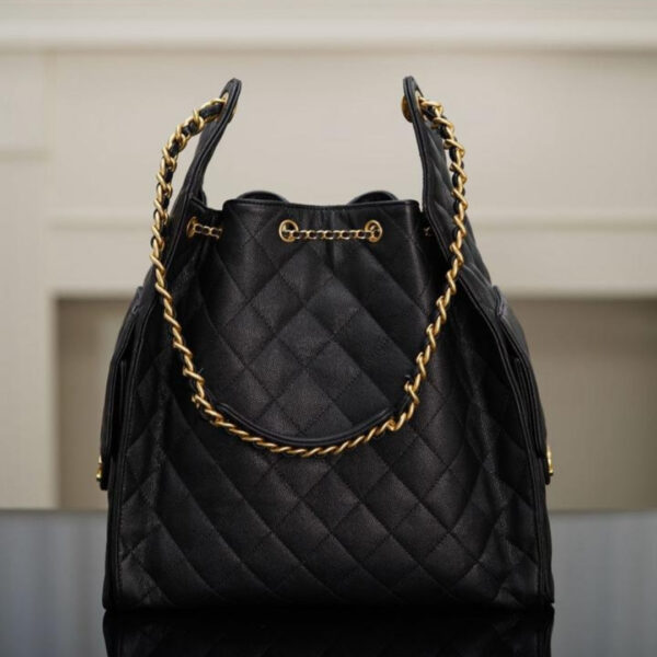 Chanel 25 Large Hobo Bag Black Calfskin - Original Quality - Image 2