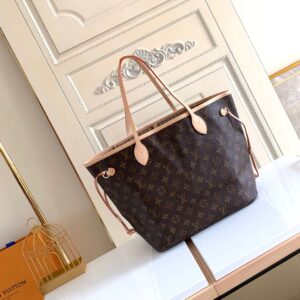 Louis Vuitton Neverfull MM Monogram Canvas Beige - Original Quality