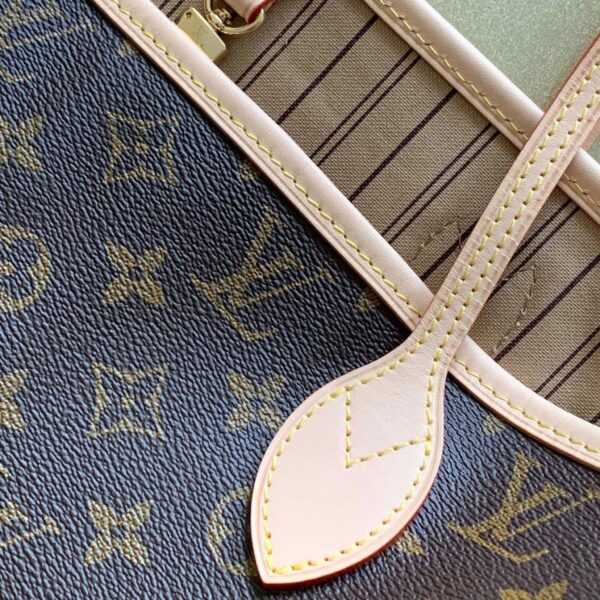 Louis Vuitton Neverfull MM Monogram Canvas Beige - Original Quality - Image 4