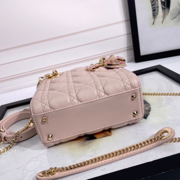 Mini Lady Dior Bag Powder Pink Lambskin - Original Quality - Image 5