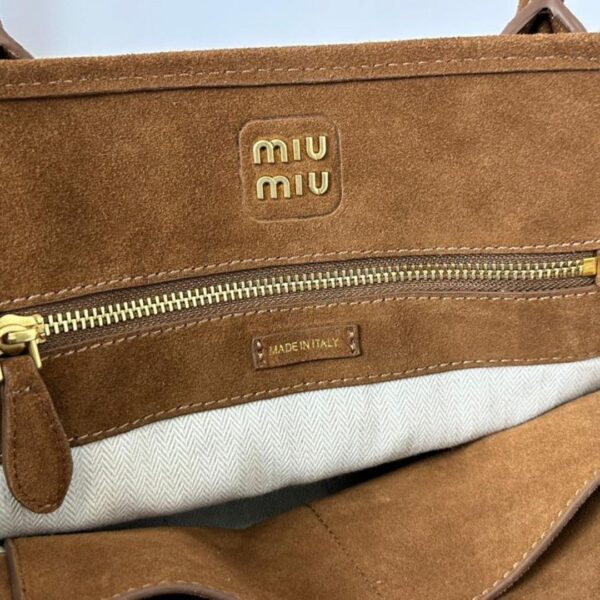 Miu Miu Aventure Suede Bag Oak - Original Quality - Image 5