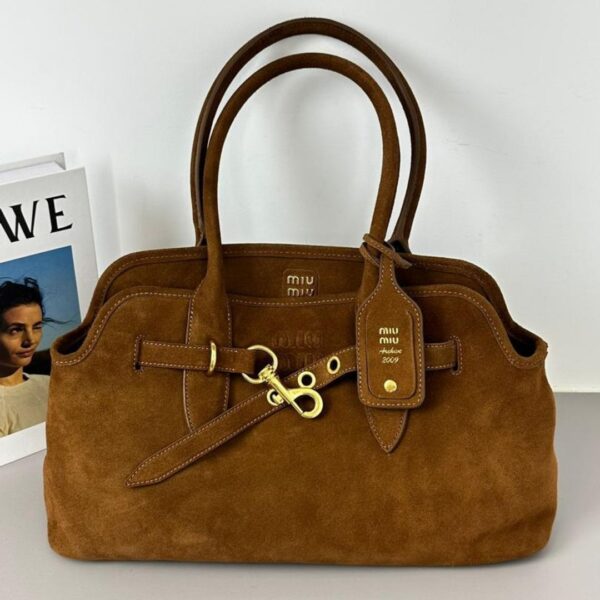 Miu Miu Aventure Suede Bag Oak - Original Quality