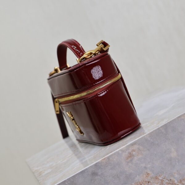 Saint Laurent Gaby Vanity Bag Patent Leather Burgundy - Original Quality - Image 3