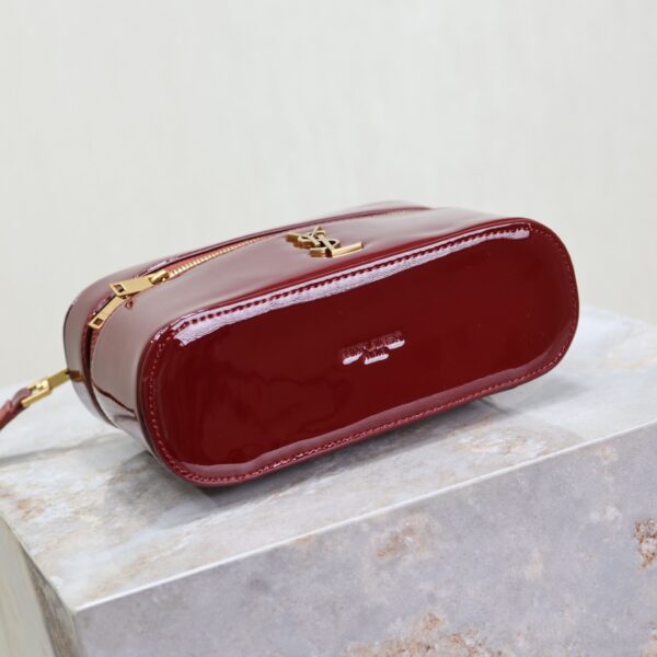 Saint Laurent Gaby Vanity Bag Patent Leather Burgundy - Original Quality - Image 7