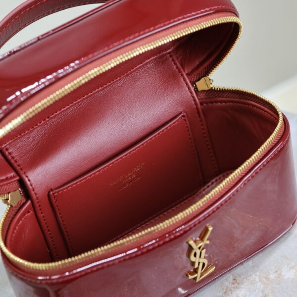 Saint Laurent Gaby Vanity Bag Patent Leather Burgundy - Original Quality - Image 8
