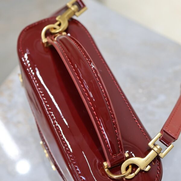 Saint Laurent Gaby Vanity Bag Patent Leather Burgundy - Original Quality - Image 9