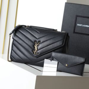 Saint Laurent Loulou Large Bag Black Lambskin - Original Quality