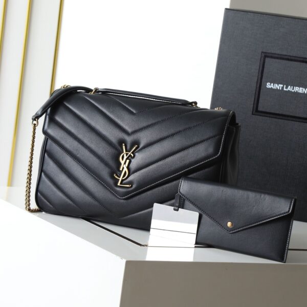 Saint Laurent Loulou Large Bag Black Lambskin - Original Quality